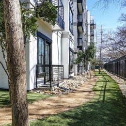 outside of spacious patios