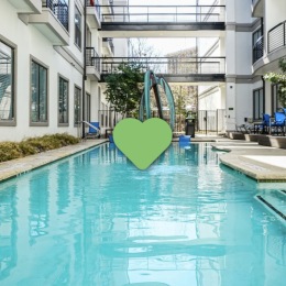 pool area showing reclining seating